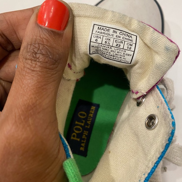 Polo Ralph Lauren High Top Canvas Sneakers - Picture 6 of 6